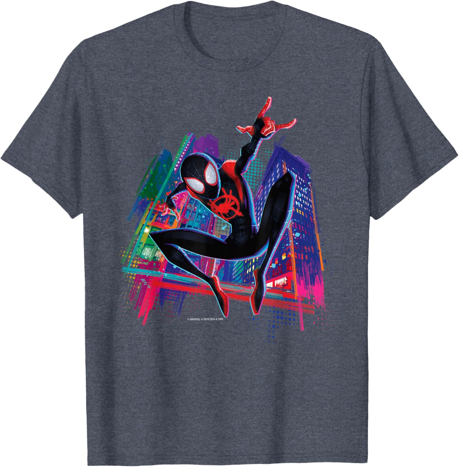 Spider-Man Miles Morales Graffiti City T-Shirt for Stylish Fans - 19