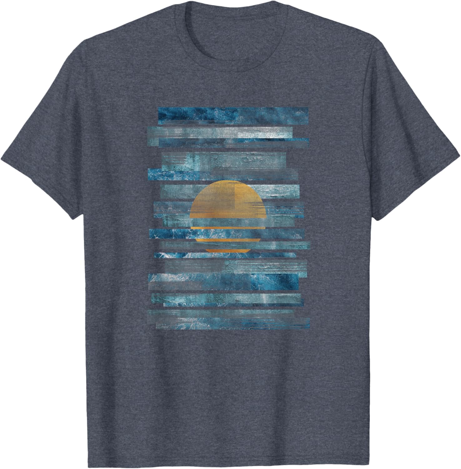 Oceanic Sunset Strips T-Shirt for Effortless Style and Comfort - 3