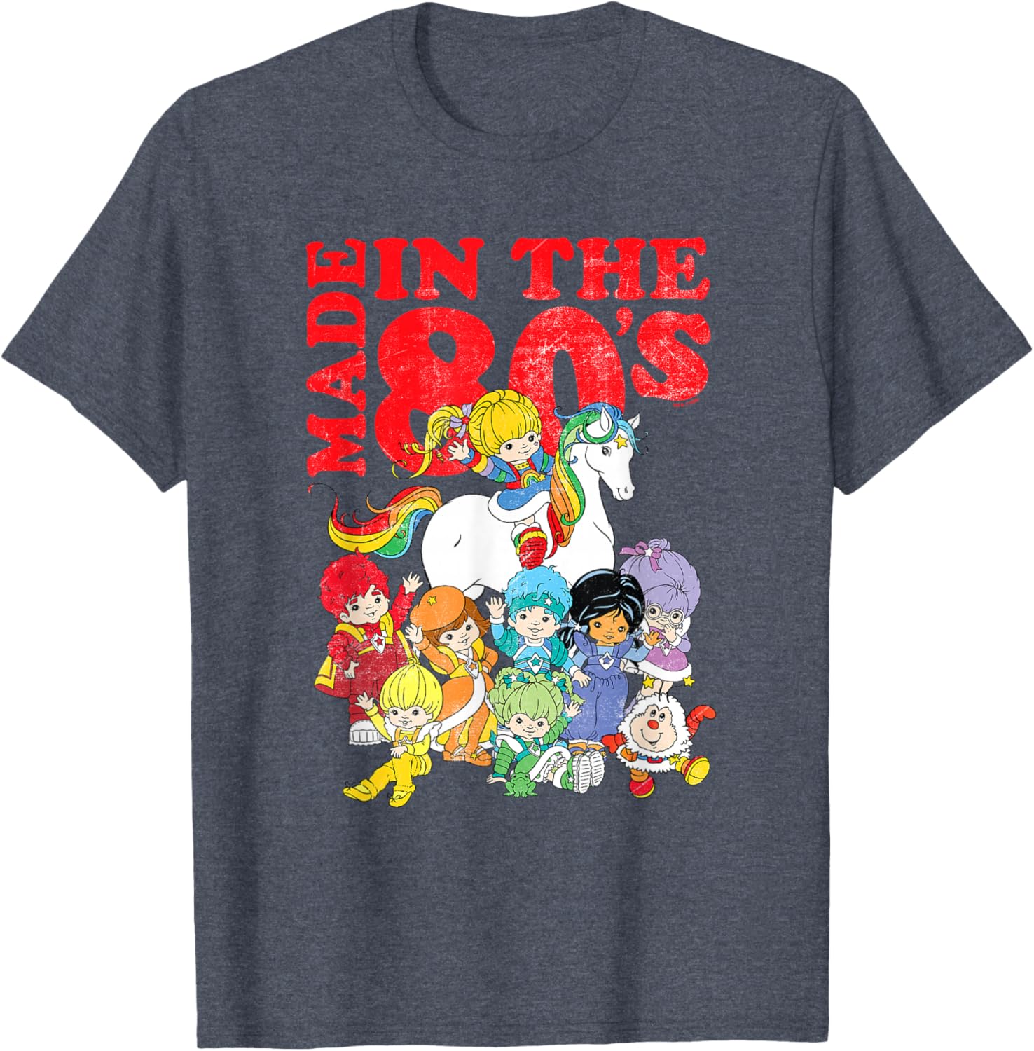 Rainbow Brite Vintage Distressed T-Shirt 80s Group Shot for Fans - 11
