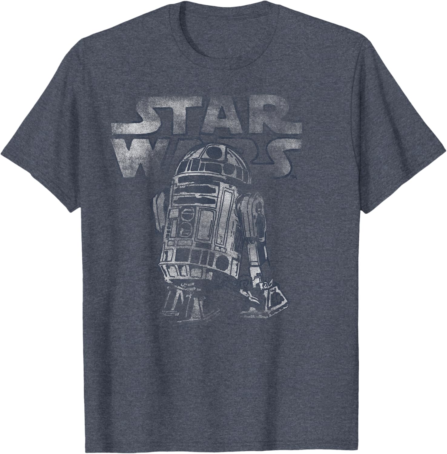 Vintage R2-D2 Distressed T-Shirt for Star Wars Fans - C2 Disney+ Style - 6