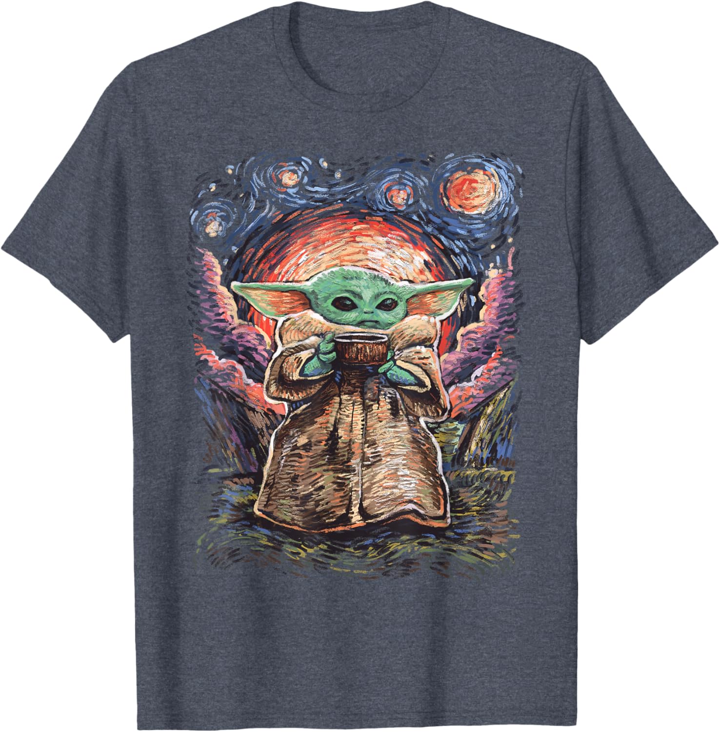 Star Wars The Child Starry Night T-Shirt for Fans of All Ages - 4