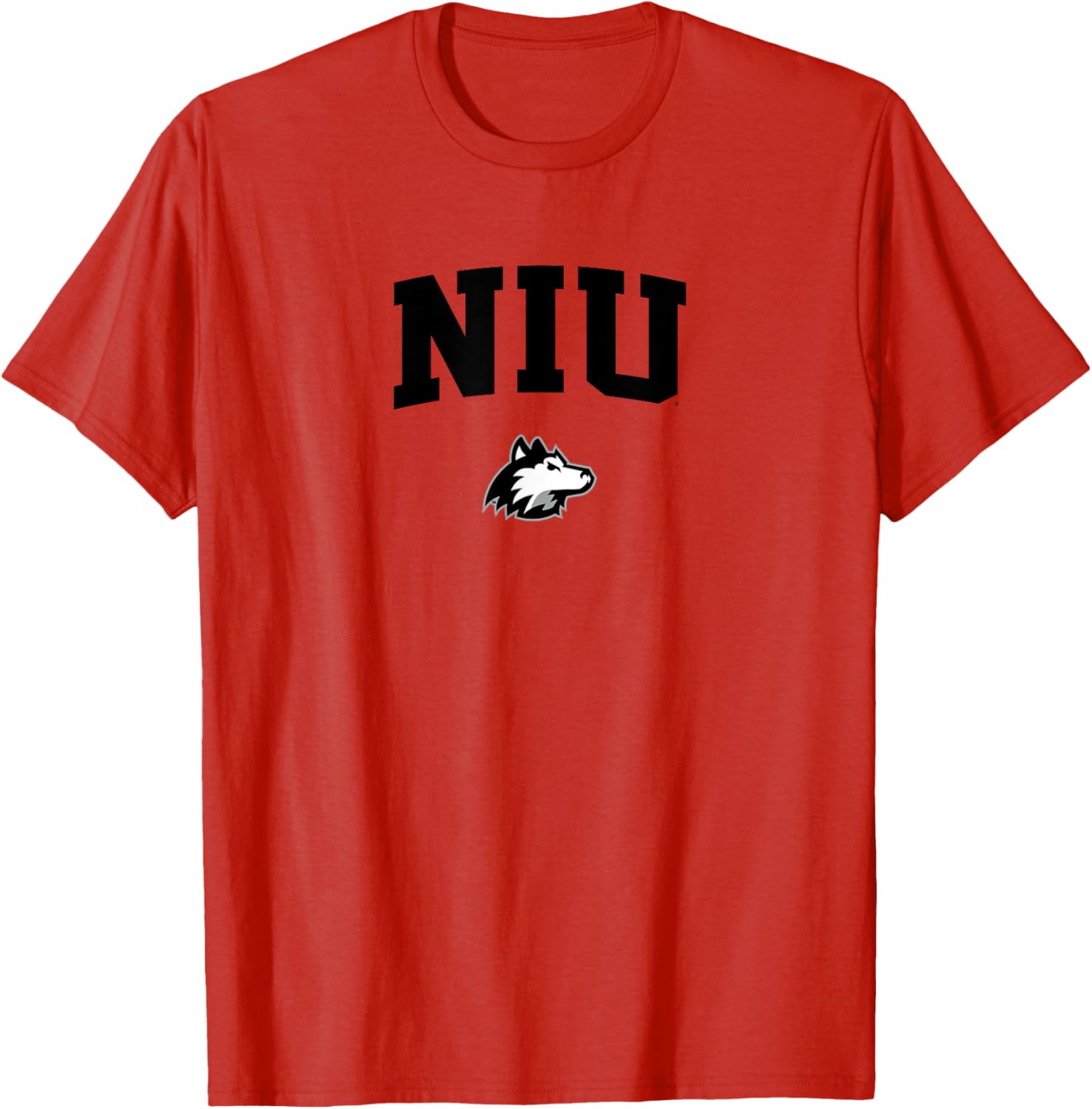 NIU Huskies Arch Logo T-Shirt for Sports Enthusiasts in Northern Illinois - 1