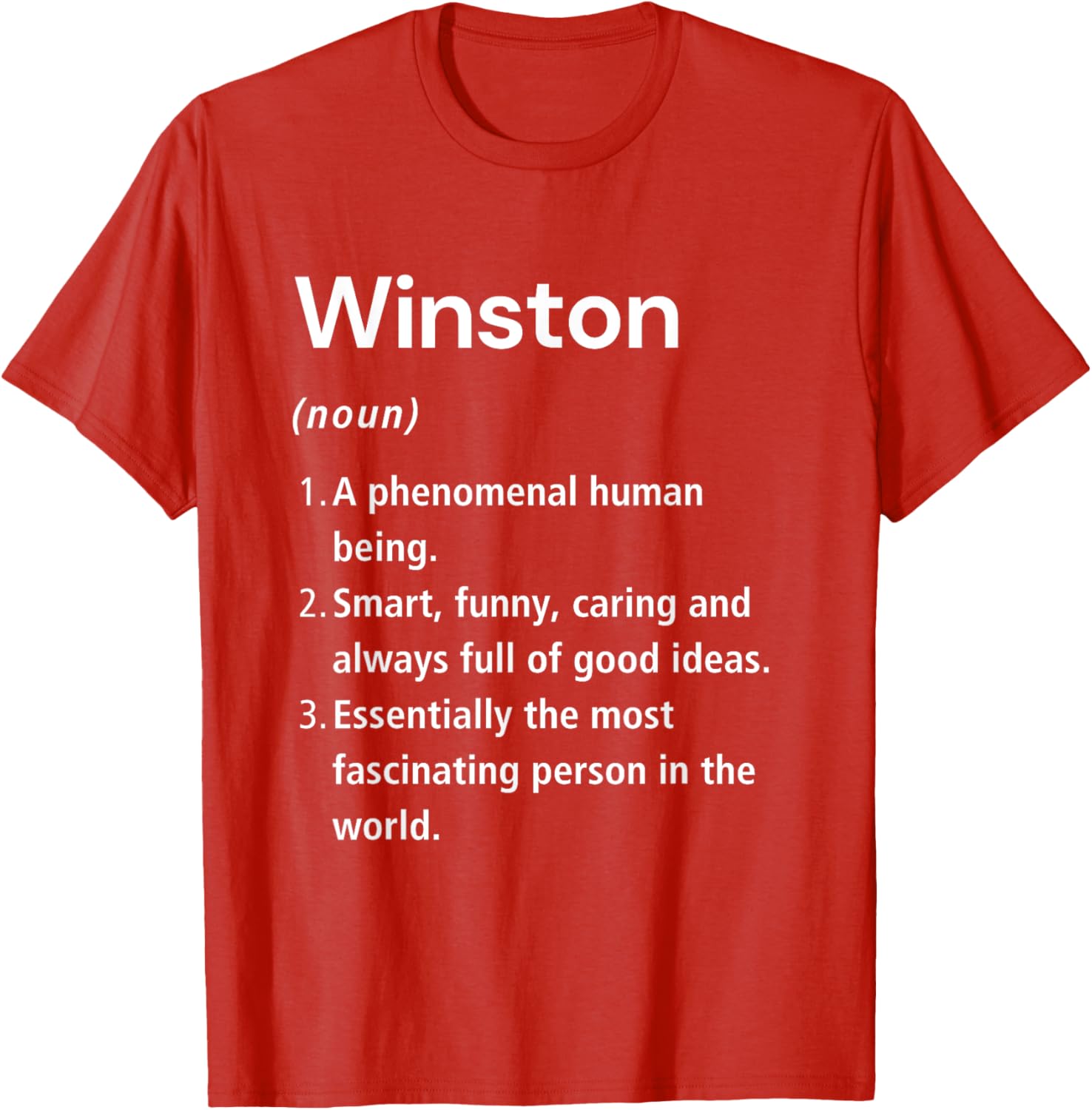 Winston Name Definition Funny Dictionary T-Shirt for Humorous Style - 20