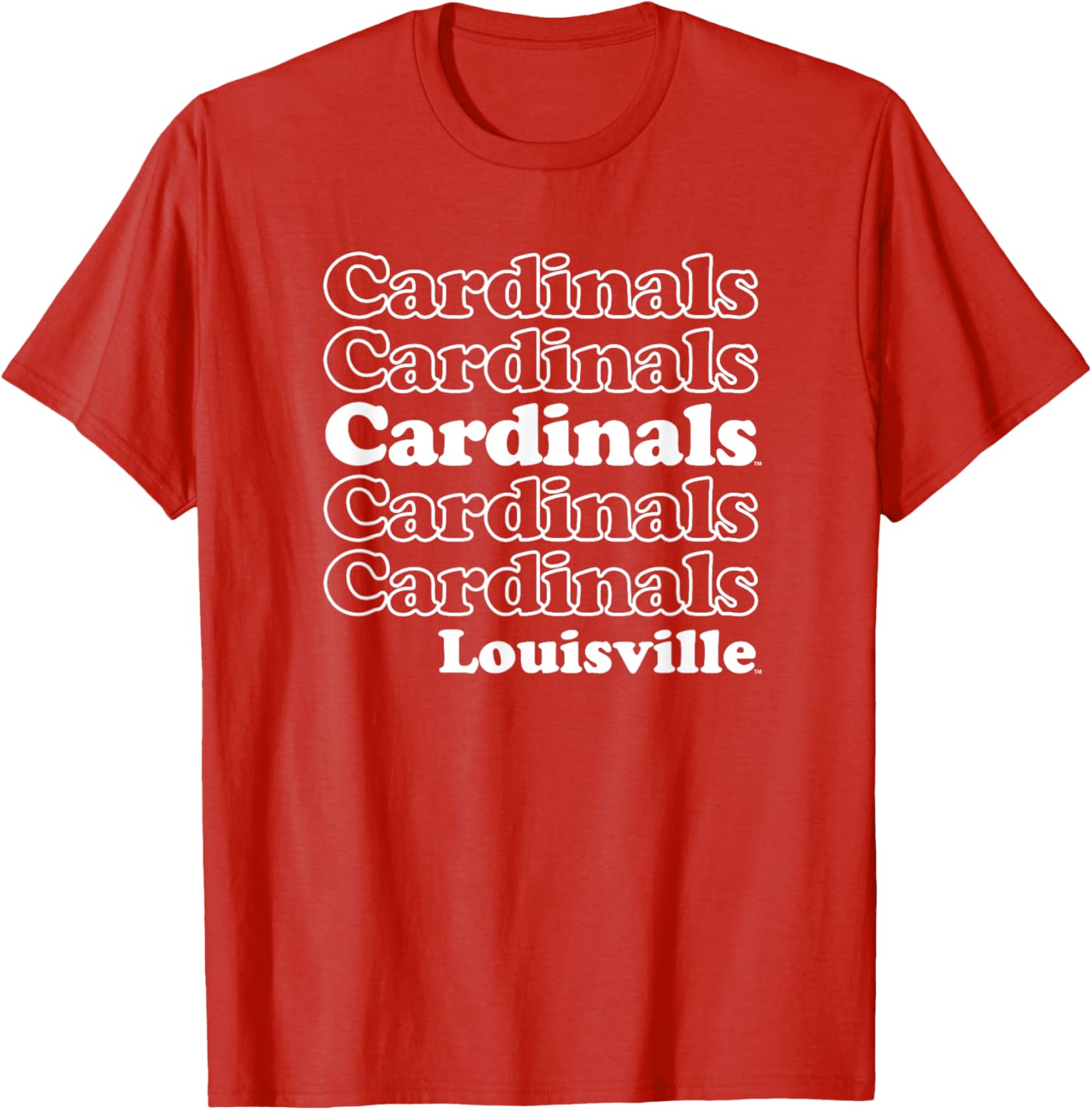 University of Louisville Cardinals Stacked Spirit T-Shirt for Fans - 5