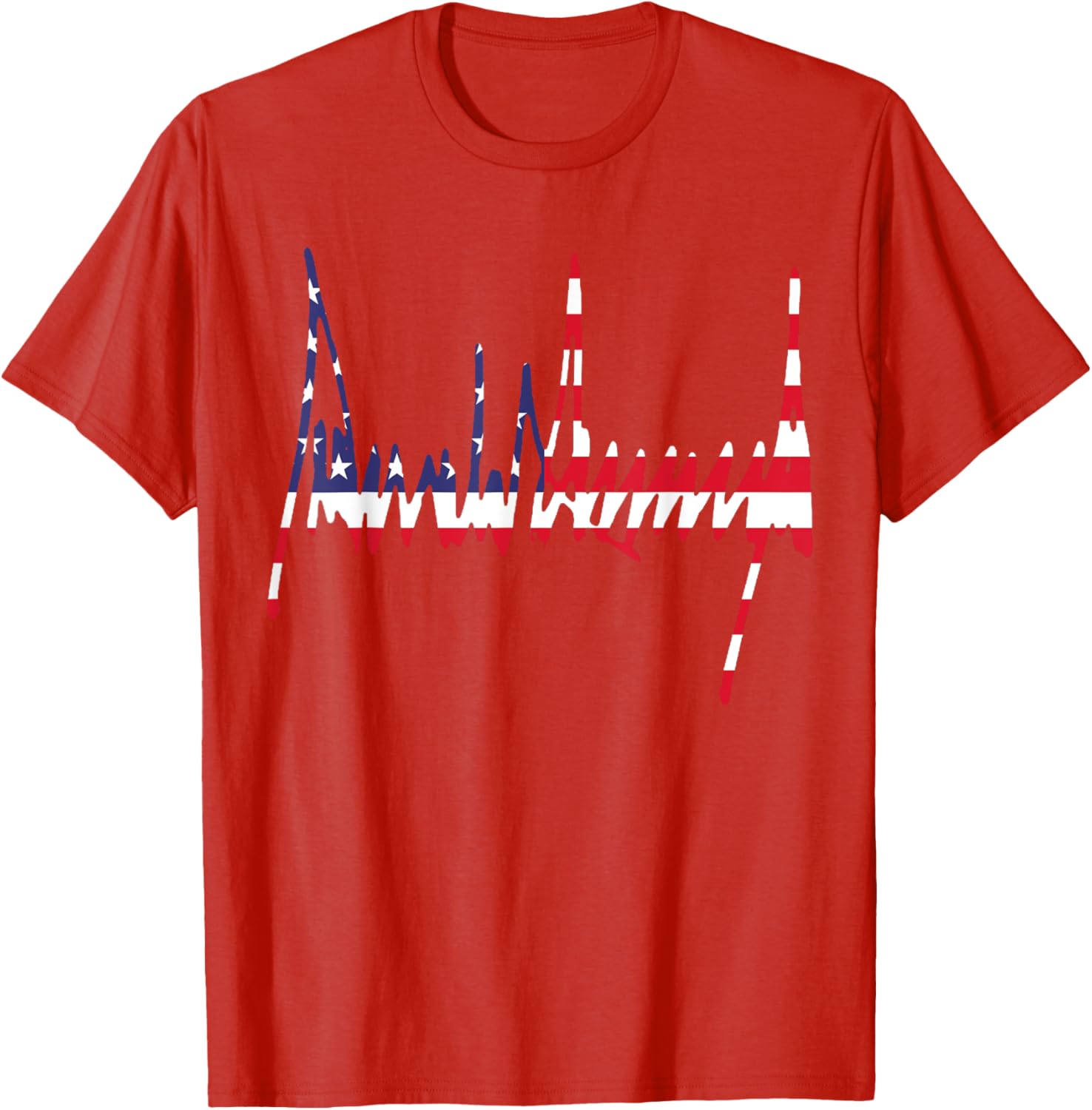 Signature US Flag Number 47 Jersey 45th Anniversary 4th of July Tee - 1