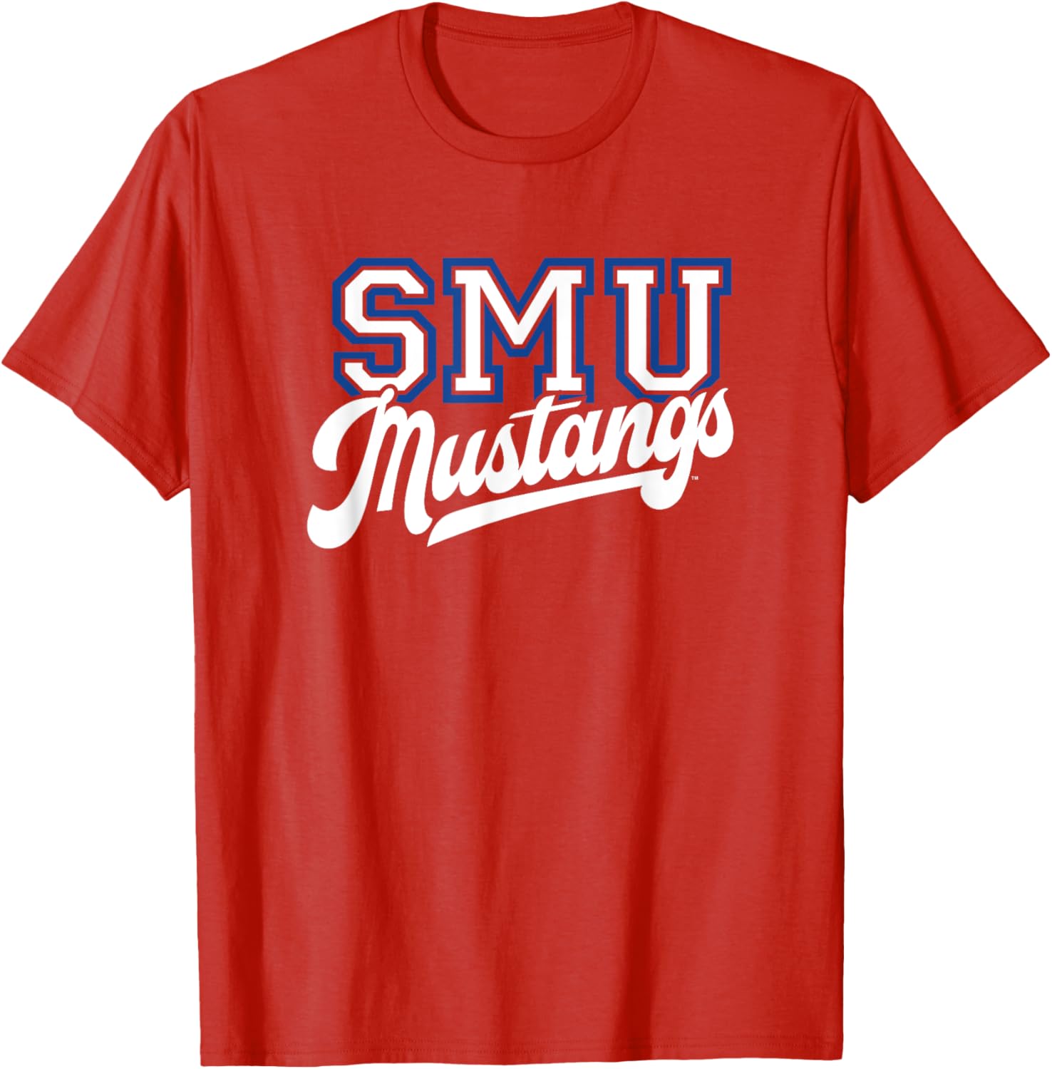 Southern Methodist SMU Mustangs Classic Script T-Shirt for Fans - 3