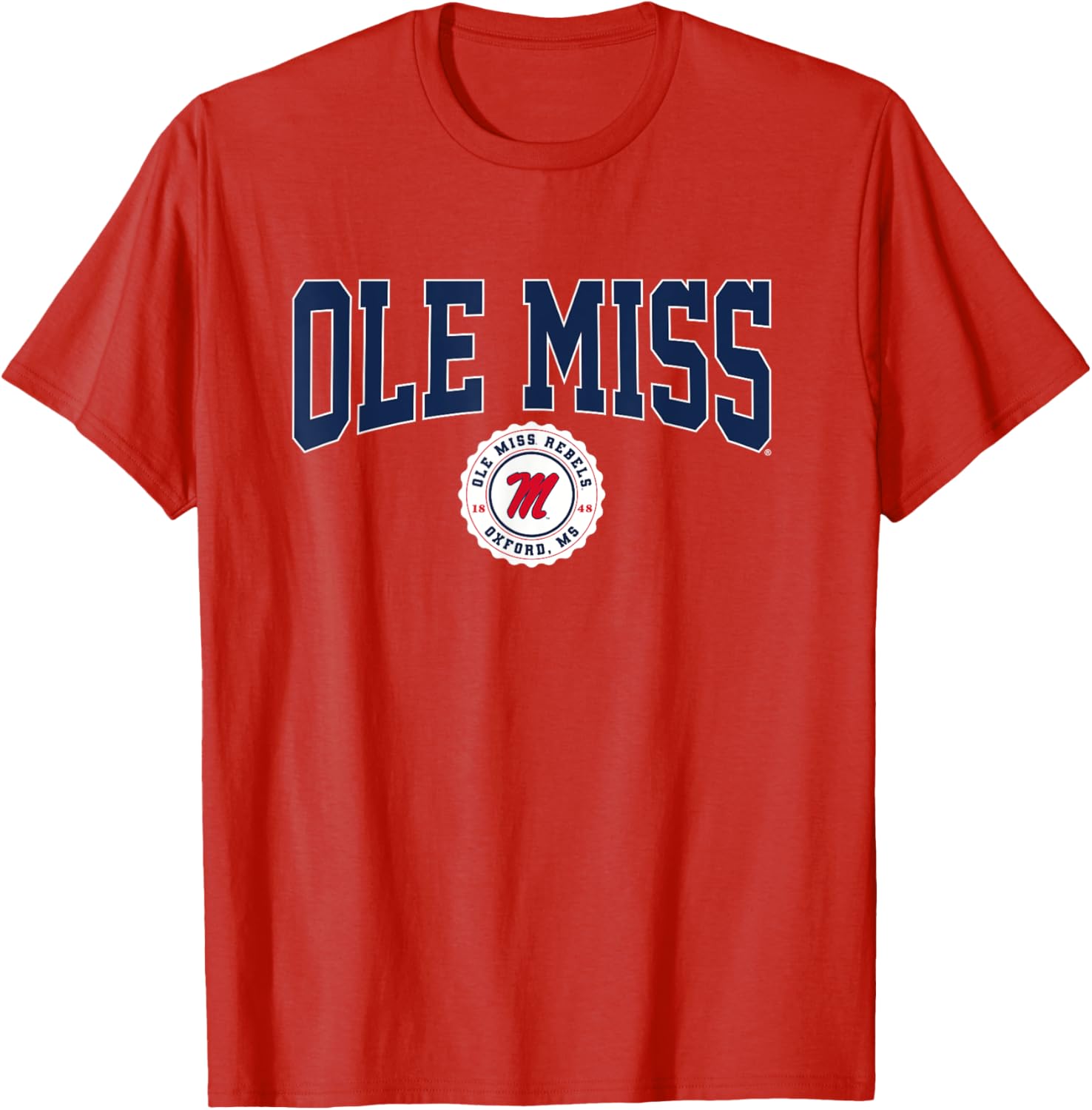Ole Miss Rebels Collegiate Seal T-Shirt for Sports Fans and Outdoors - 1