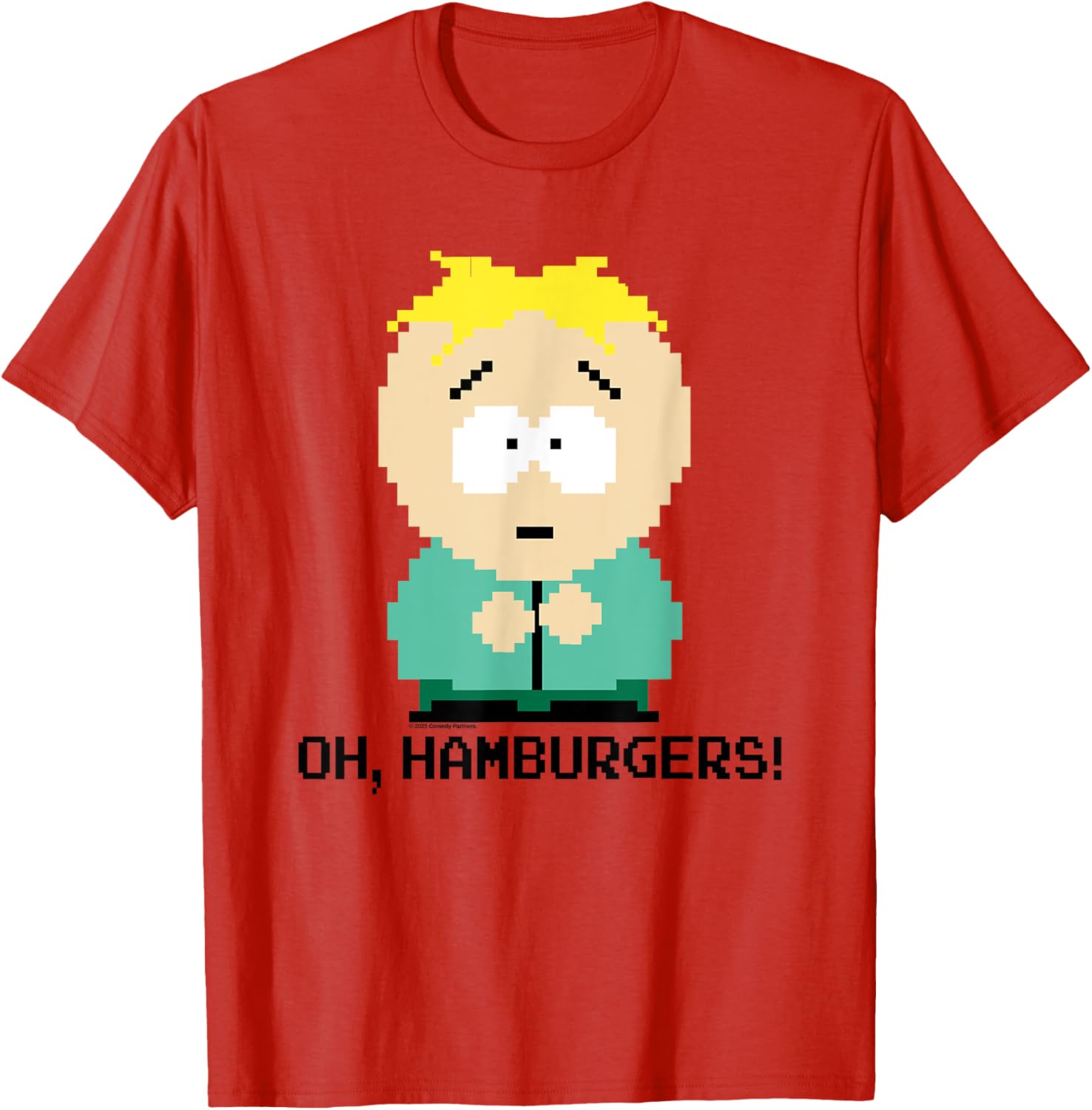 South Park Butters Oh Hamburgers Pixel Art T-Shirt for Fans - 11