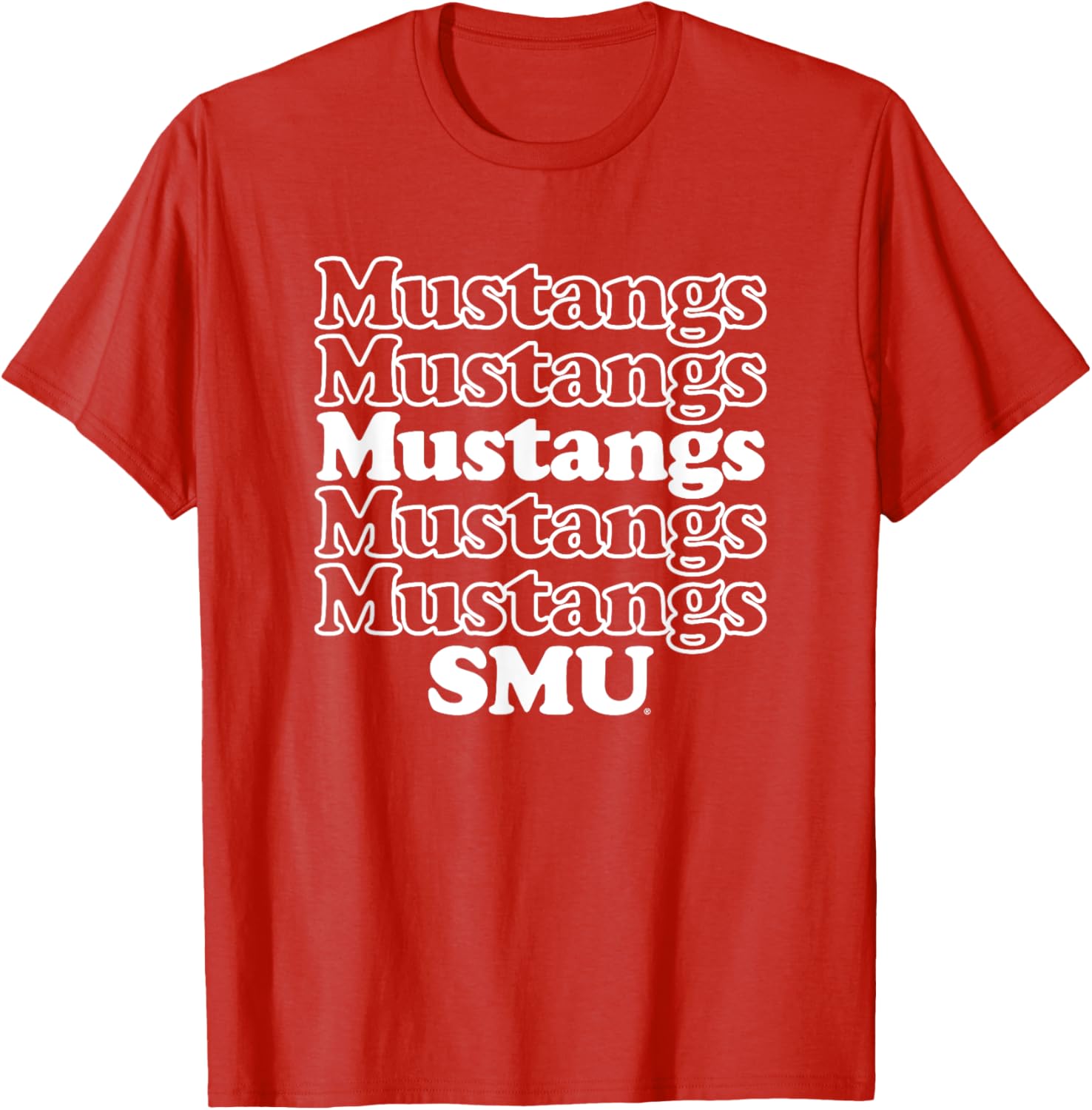 Southern Methodist Mustangs Stacked Spirit T-Shirt for Sports Fans - 3