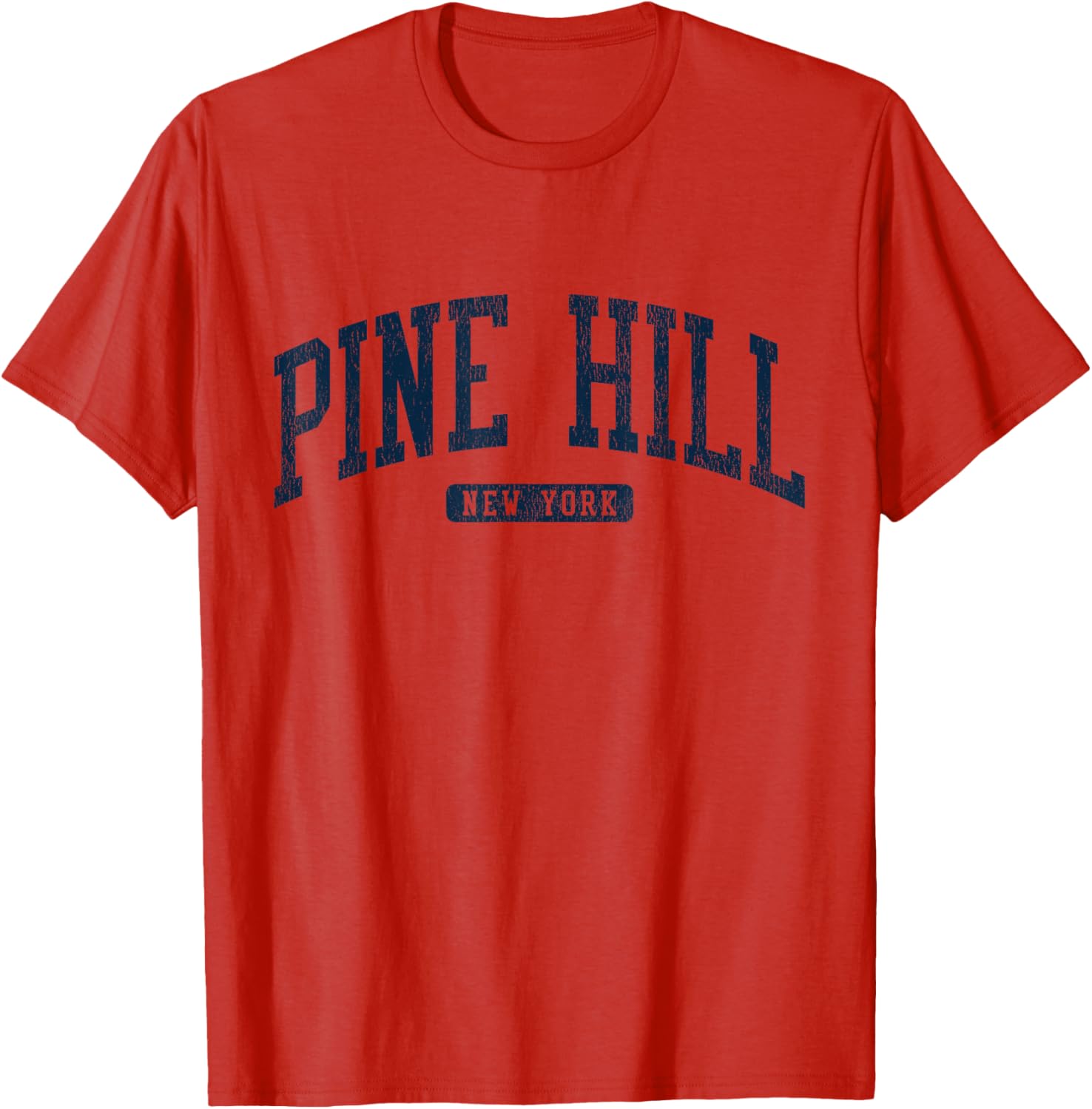 Pine Hill New York College Style Blue T-Shirt for Trendy Students - 15