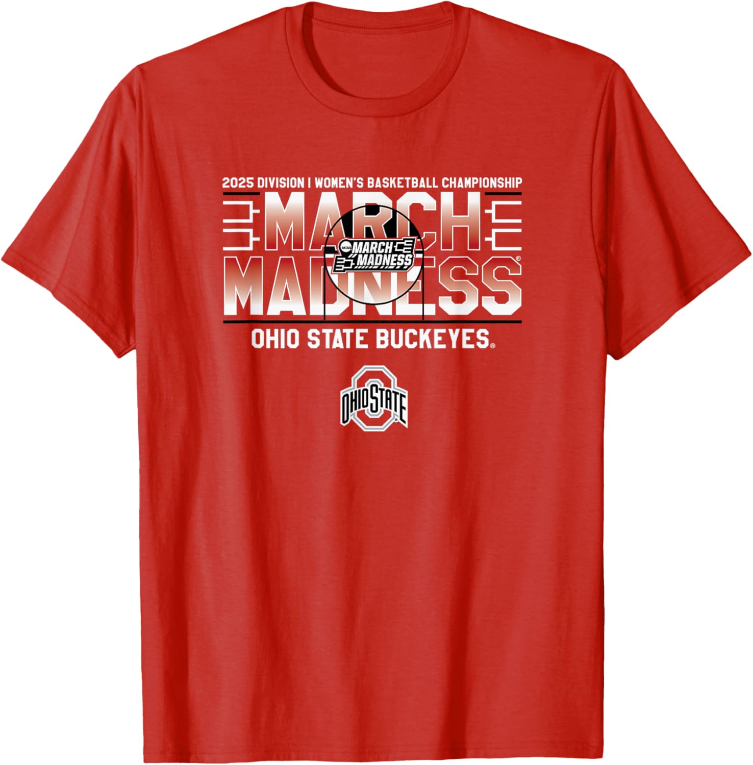 Ohio State Buckeyes Women's March Madness 2025 Basketball T-Shirt - 1