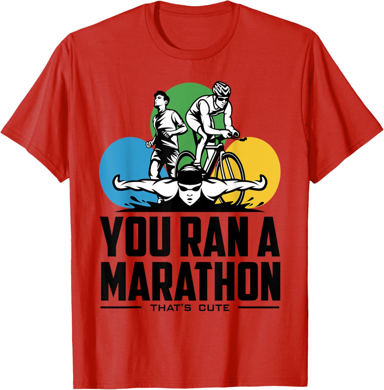 Triathlon Marathoners T-Shirt for Proud Runners | Fun Fitness Tee - 5
