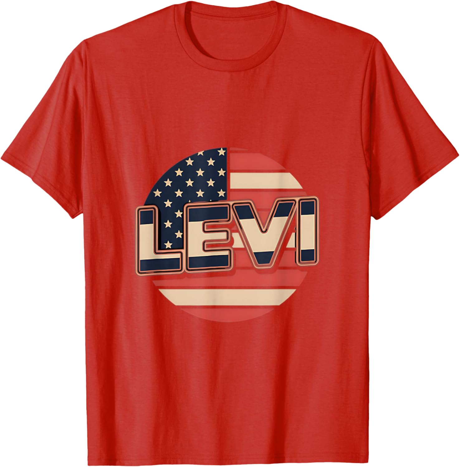 Personalized LEVI USA Flag Patriot T-Shirt for Proud Americans - 3