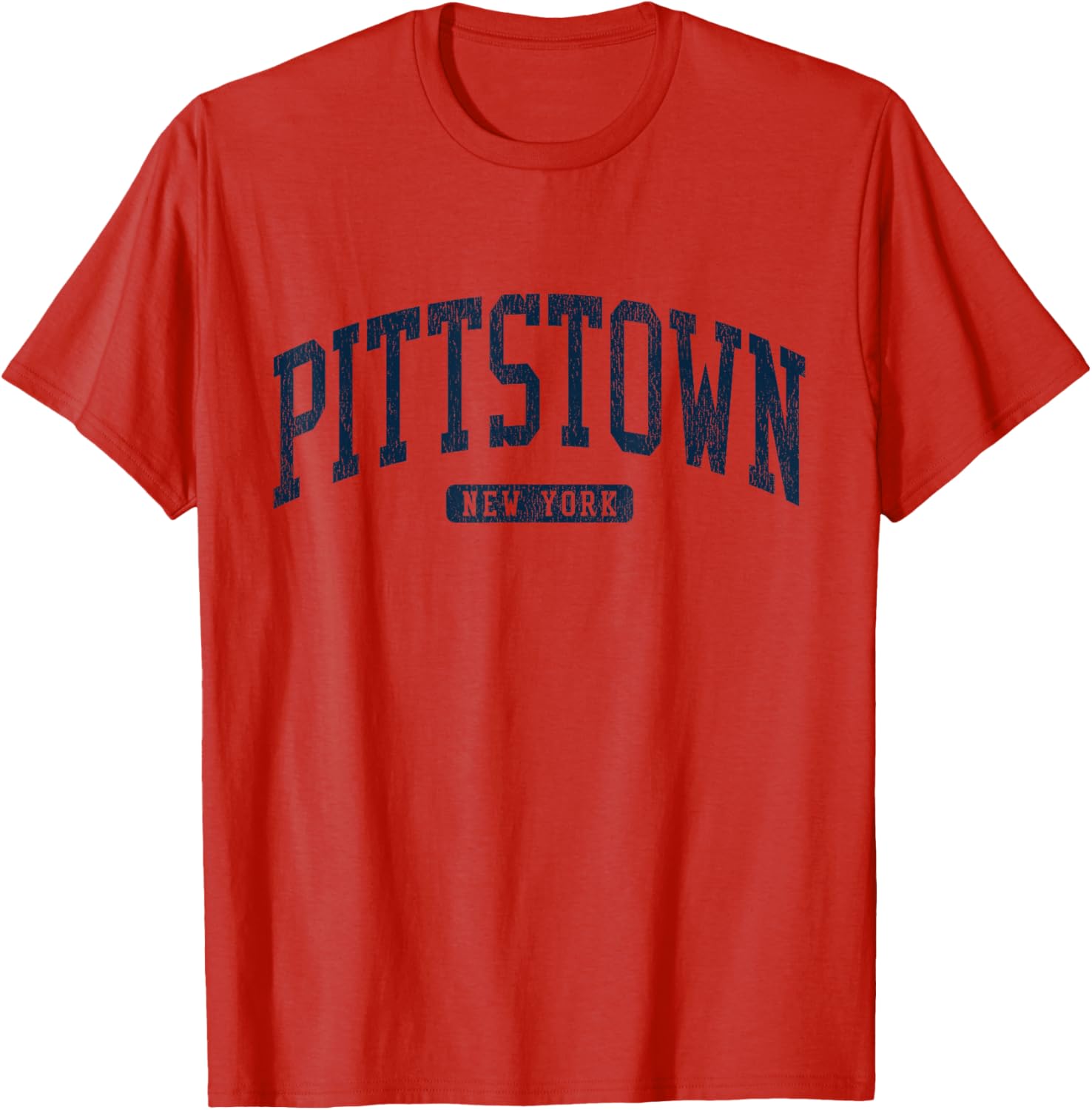 Pittstown NY College Style Blue T-Shirt for Students and Alumni - 10