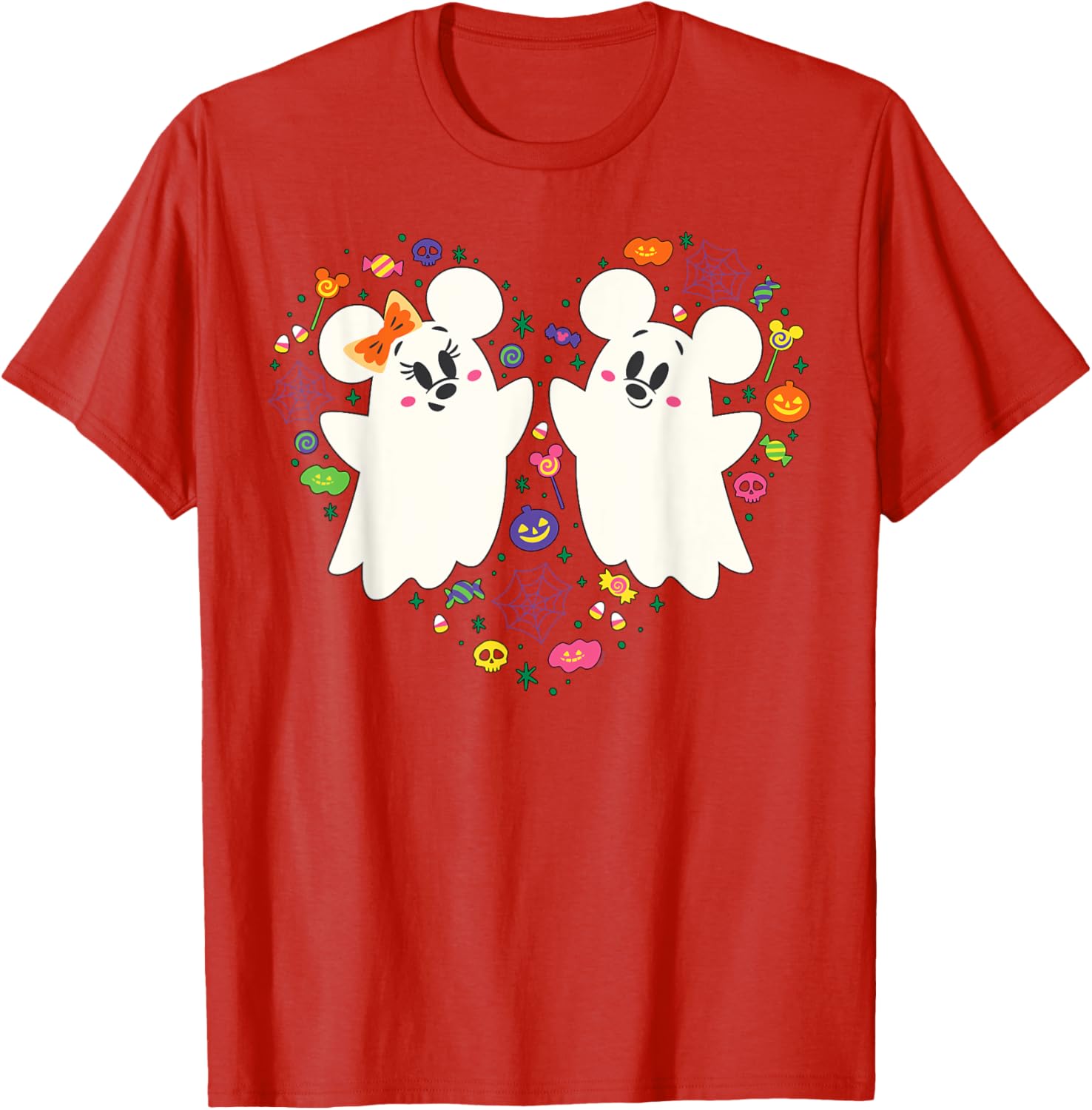 Disney Mickey and Minnie Ghosts Halloween Heart T-Shirt for Kids - 18