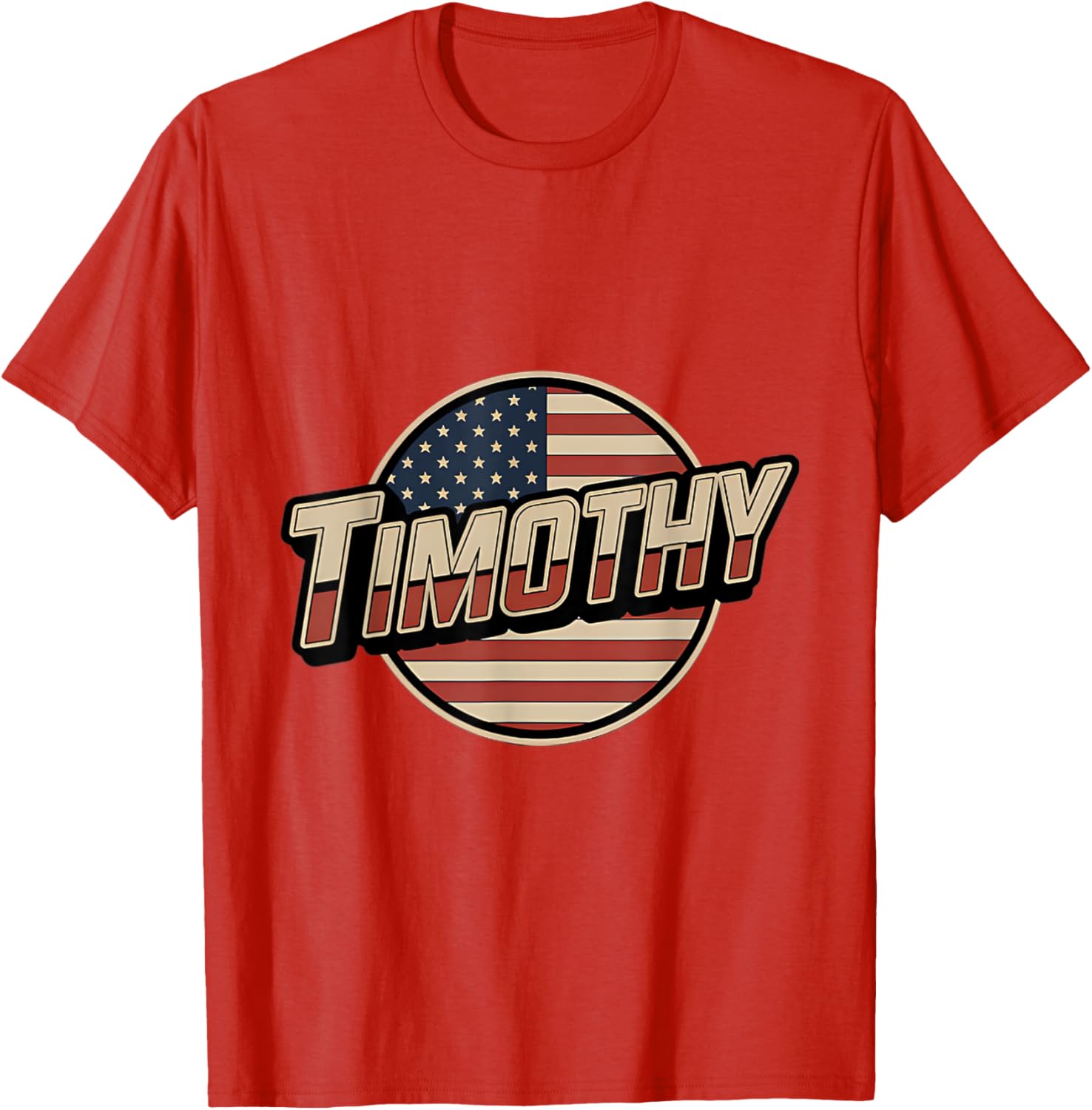 Personalized TIMOTHY USA Flag T-Shirt for Patriotic Americans - 12