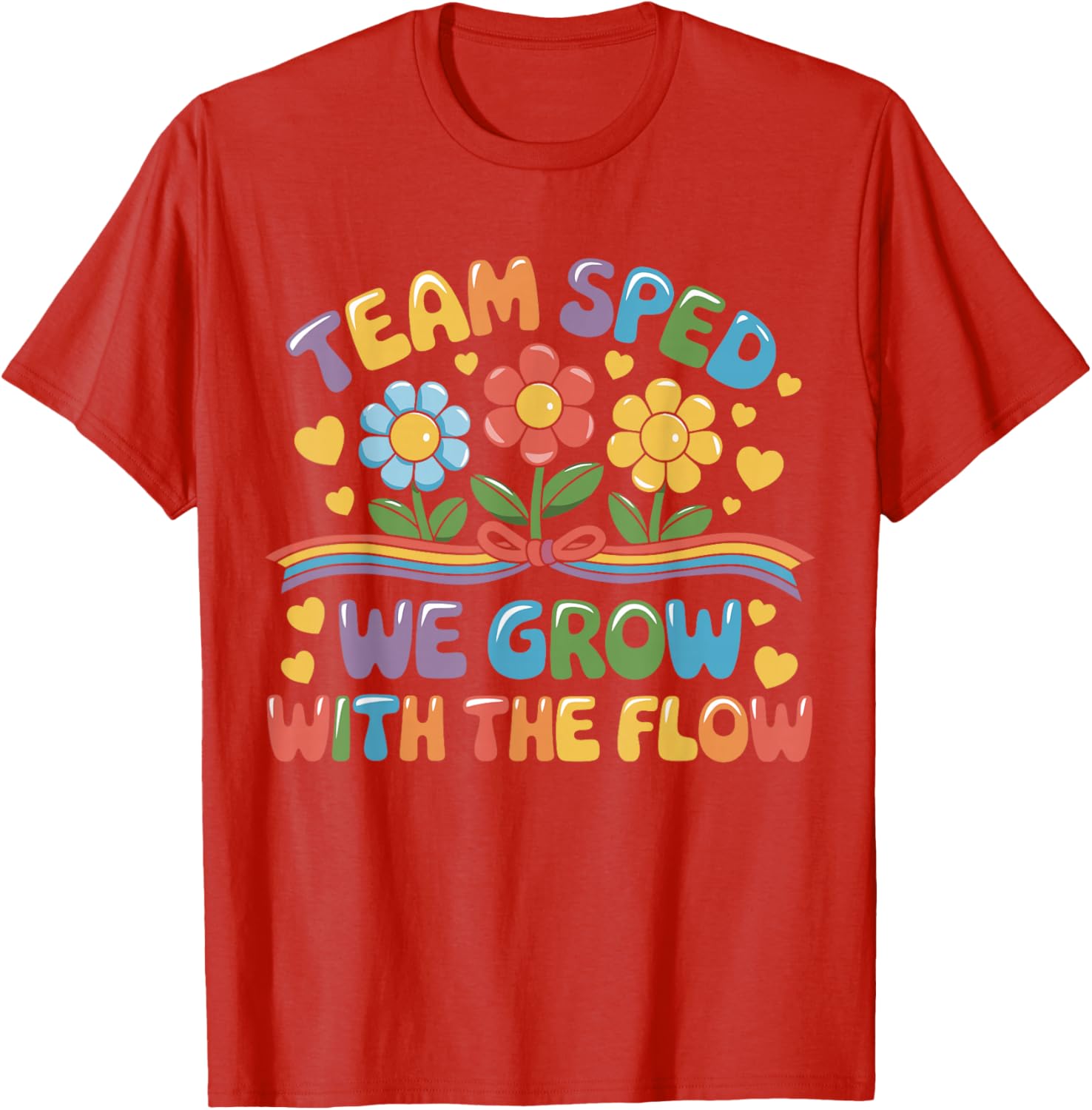 Team SPED We Grow With The Flow Special Ed Teacher T-Shirt for Educators - 12