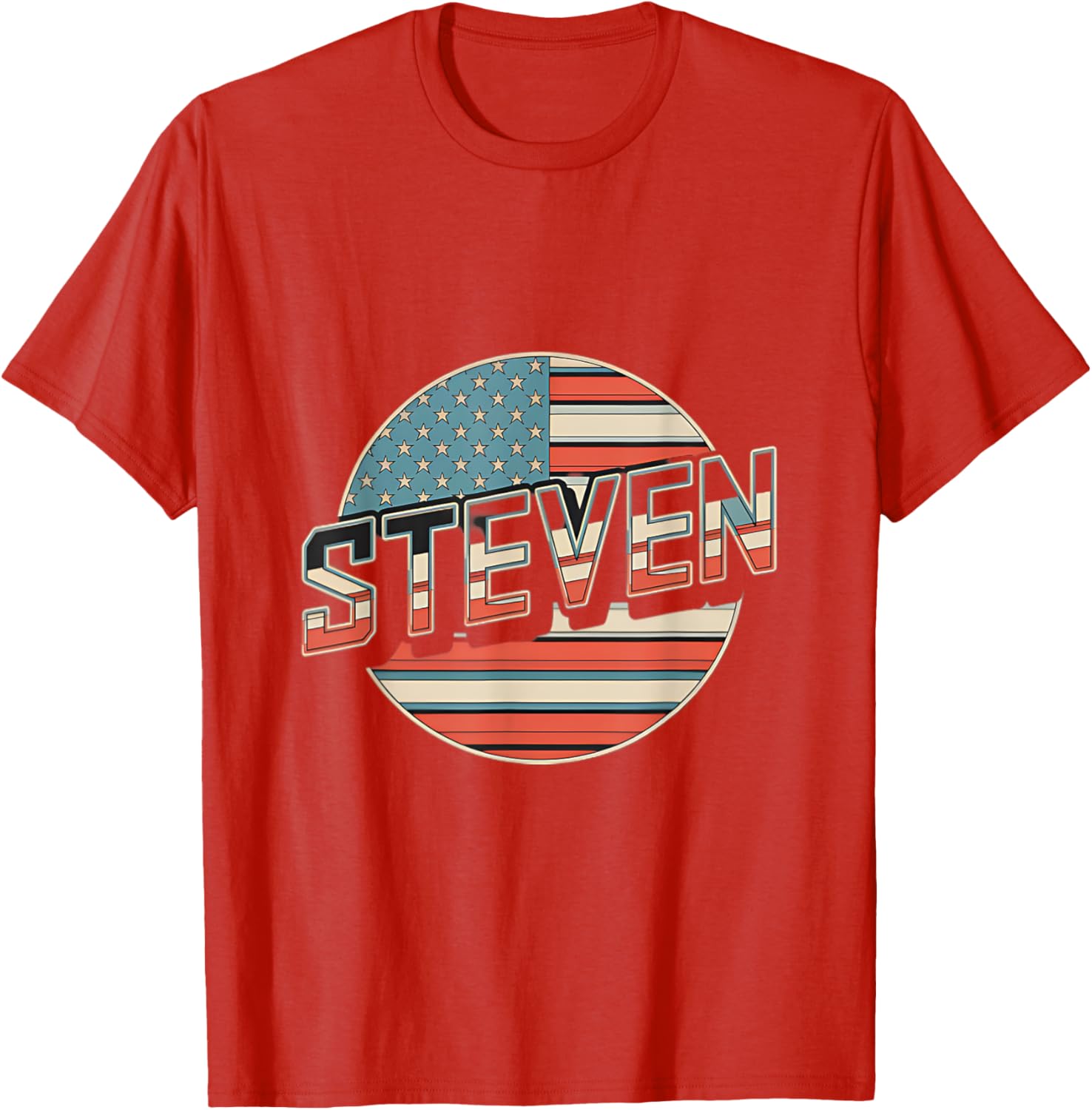 Personalized STEVEN USA Flag T-Shirt for Patriots - Perfect for Any Occasion - 13