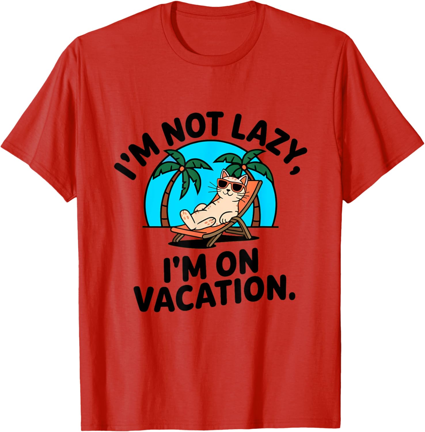 Funny Cat I'm Not Lazy T-Shirt for Cat Lovers and Kitty Moms & Dads - 9