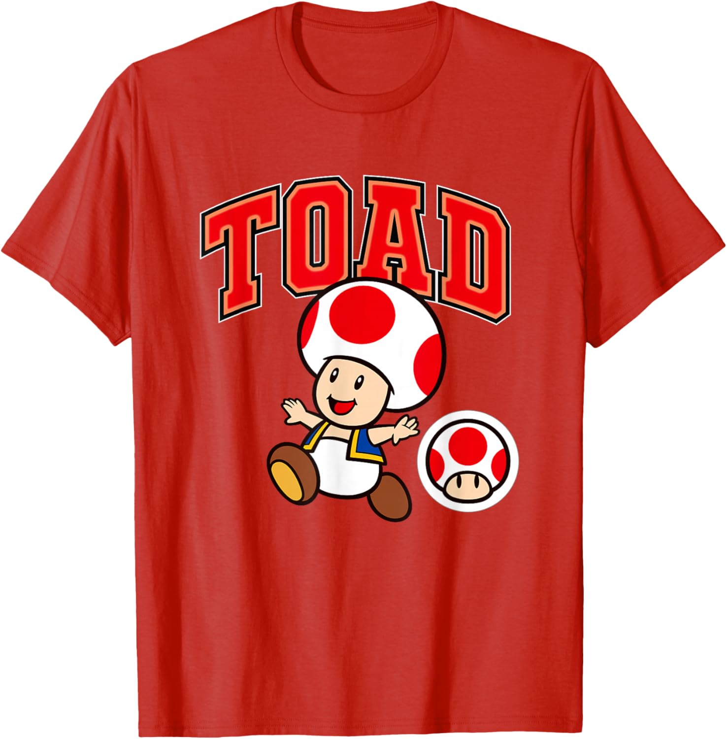Super Mario Toad Collegiate Style T-Shirt for Fun Gaming Fashion - 25