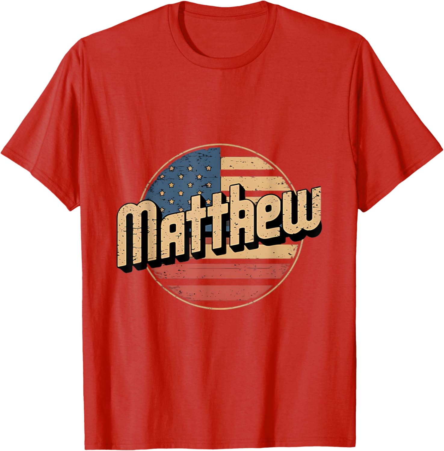 Personalized MATTHEW USA Flag Patriot T-Shirt for Proud Americans - 3