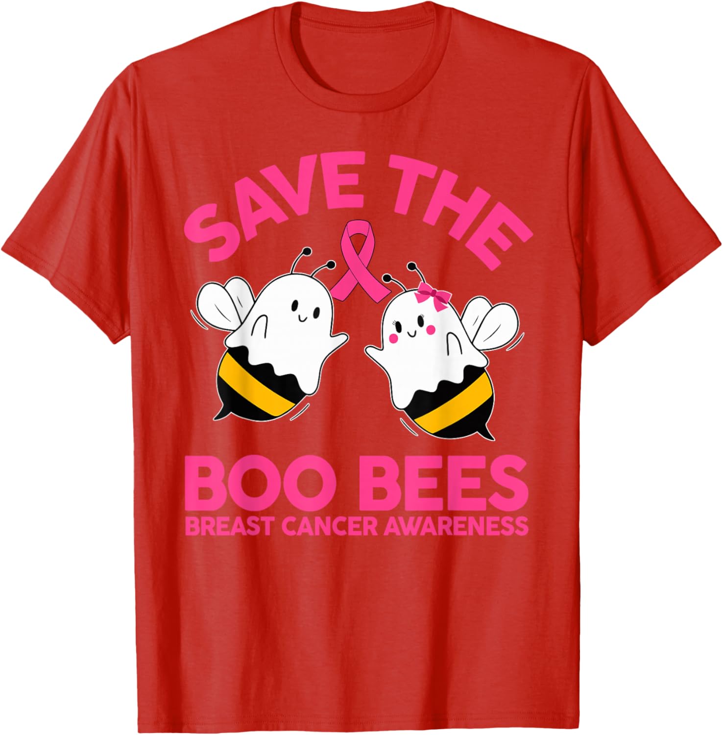 Save The Boobees Breast Cancer Halloween T-Shirt for Women - 2