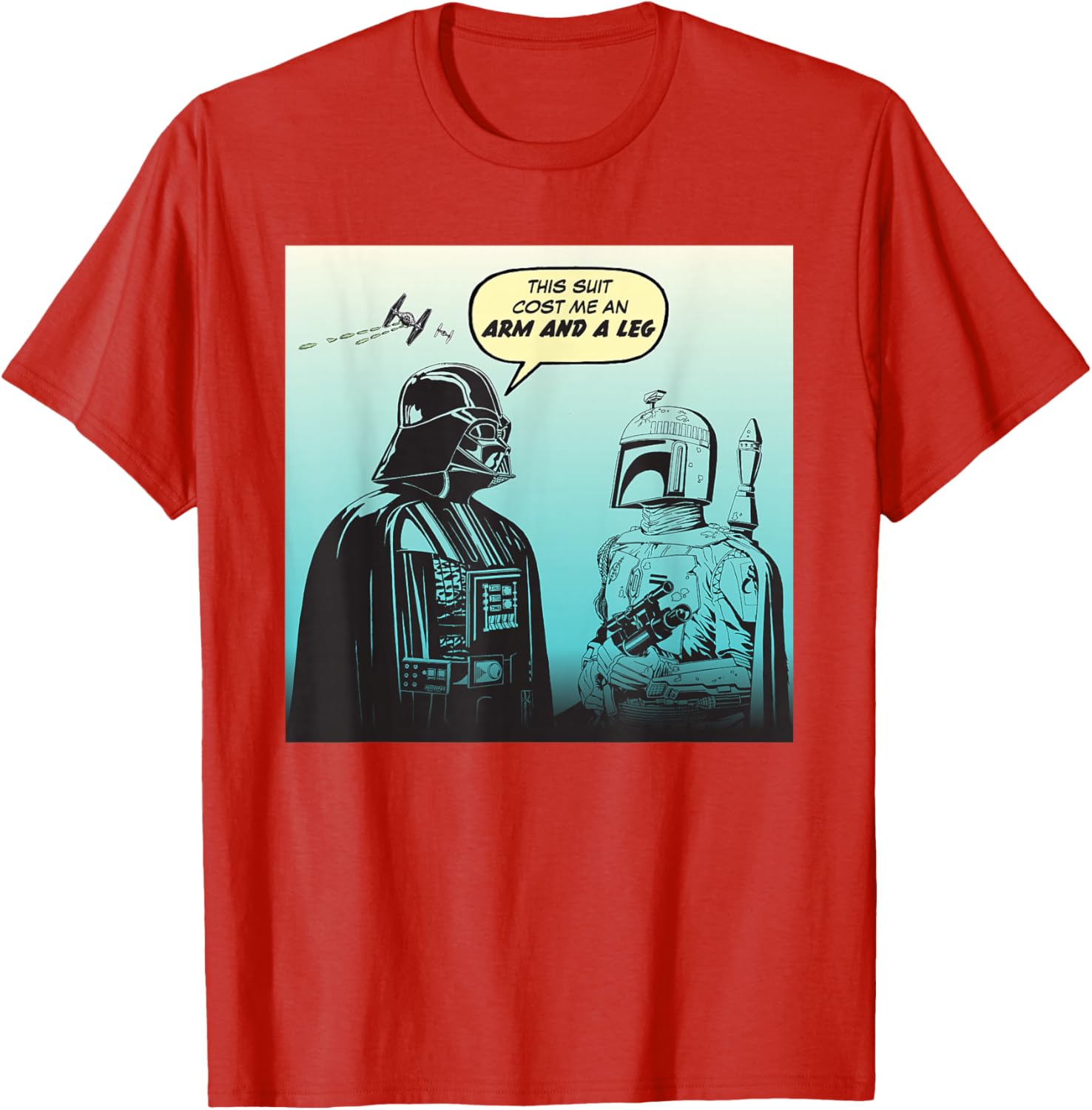 Star Wars Funny Darth Vader and Boba Fett Comic T-Shirt for Fans - 28