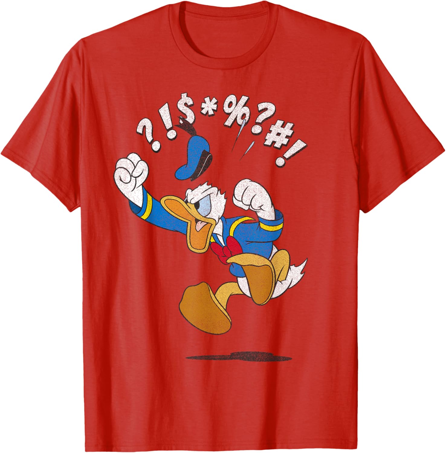 Vintage Donald Duck Angry Jump T-Shirt featuring Disney Mickey and Friends - 4