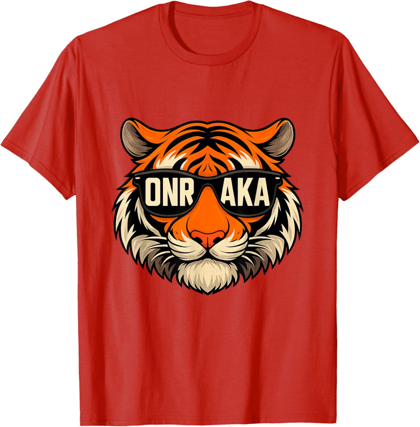 Vintage Tiger Graphic T-Shirt Onrakas Retro Sunglasses Unity Apparel - 26