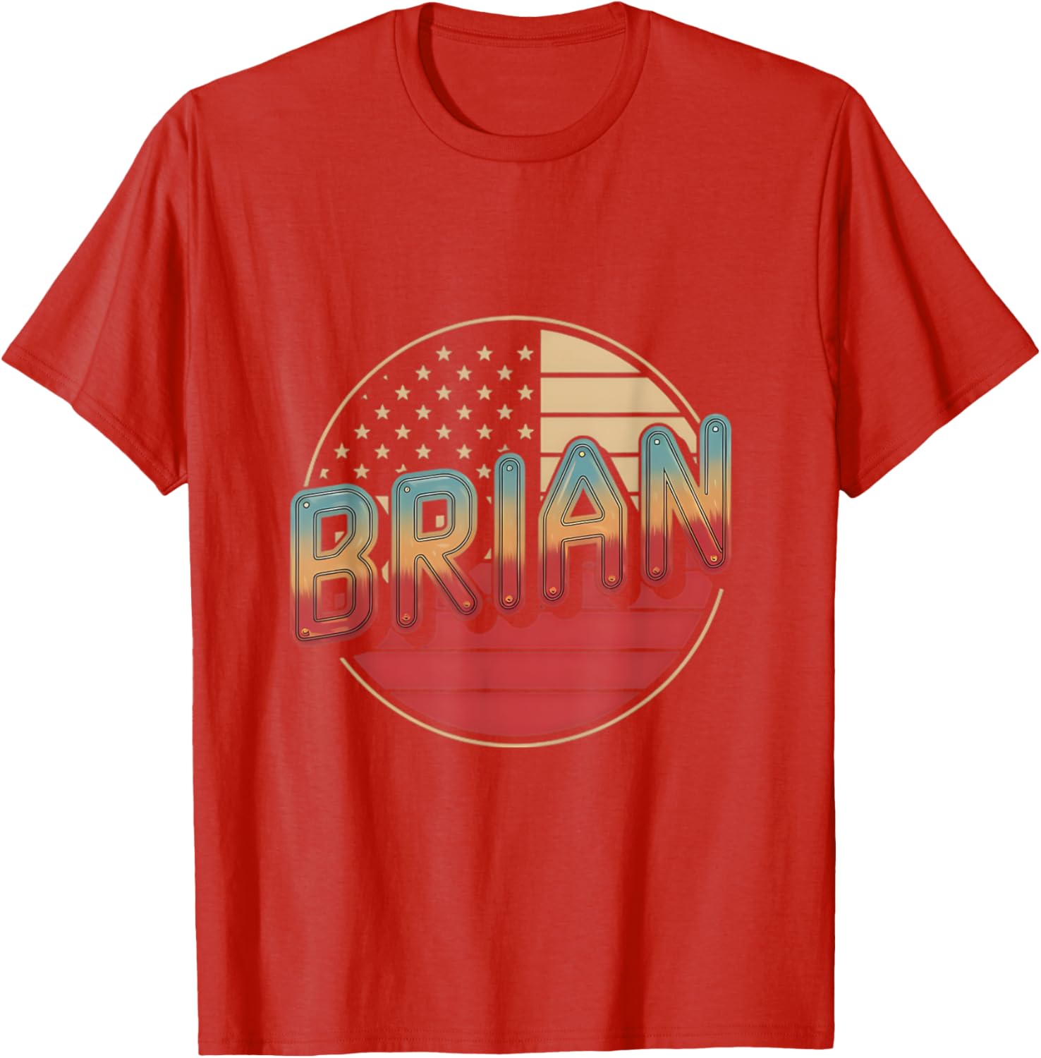Personalized BRIAN USA Flag Patriot T-Shirt for Proud Americans - 13