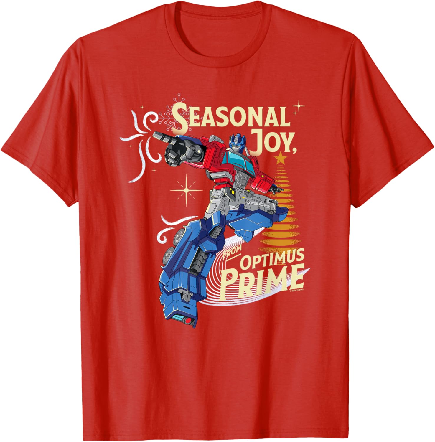 Transformers Optimus Prime Christmas T-Shirt for Seasonal Cheer - 14