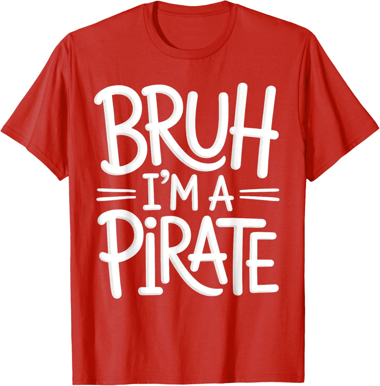 Bruh Pirate Lazy Halloween Costume Kids T-Shirt for Fun Dress-Up - 12