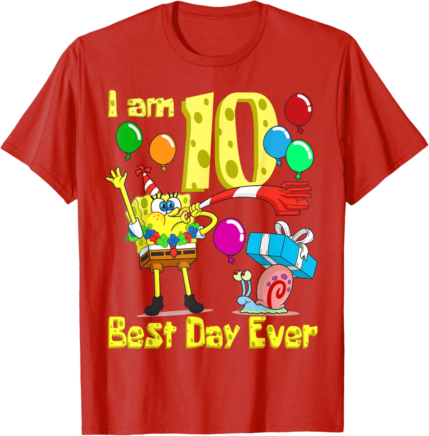 SpongeBob 10th Birthday Party T-Shirt by Mademark for Fun Celebrations - 8