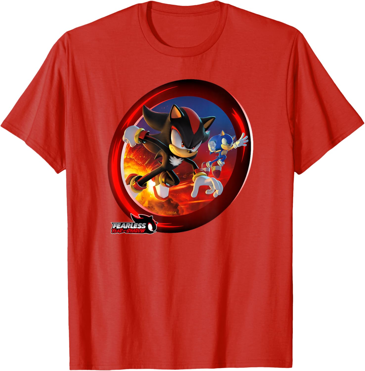 Sonic the Hedgehog Fearless Year of Shadow Graphic T-Shirt for Fans - 14