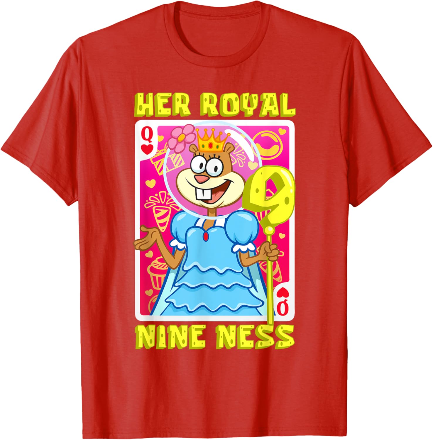 SpongeBob Her Royal Nine-ness Girl 9th Birthday T-Shirt for Kids - 14