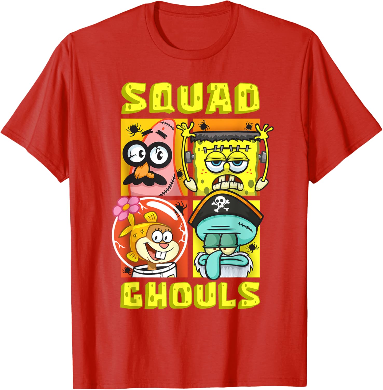 Mademark SpongeBob Halloween Squad T-Shirt with Patrick, Squidward & Sandy - 1