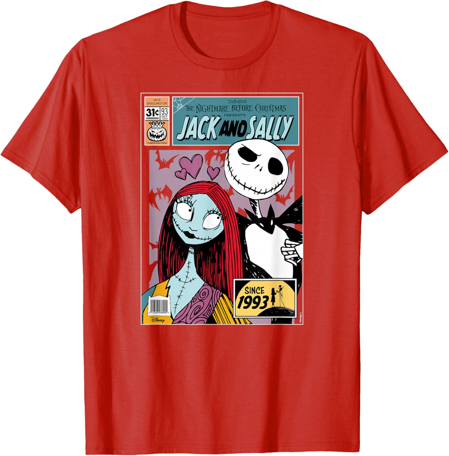 Jack and Sally Nightmare Before Christmas T-Shirt for Fans and Collectors - 9