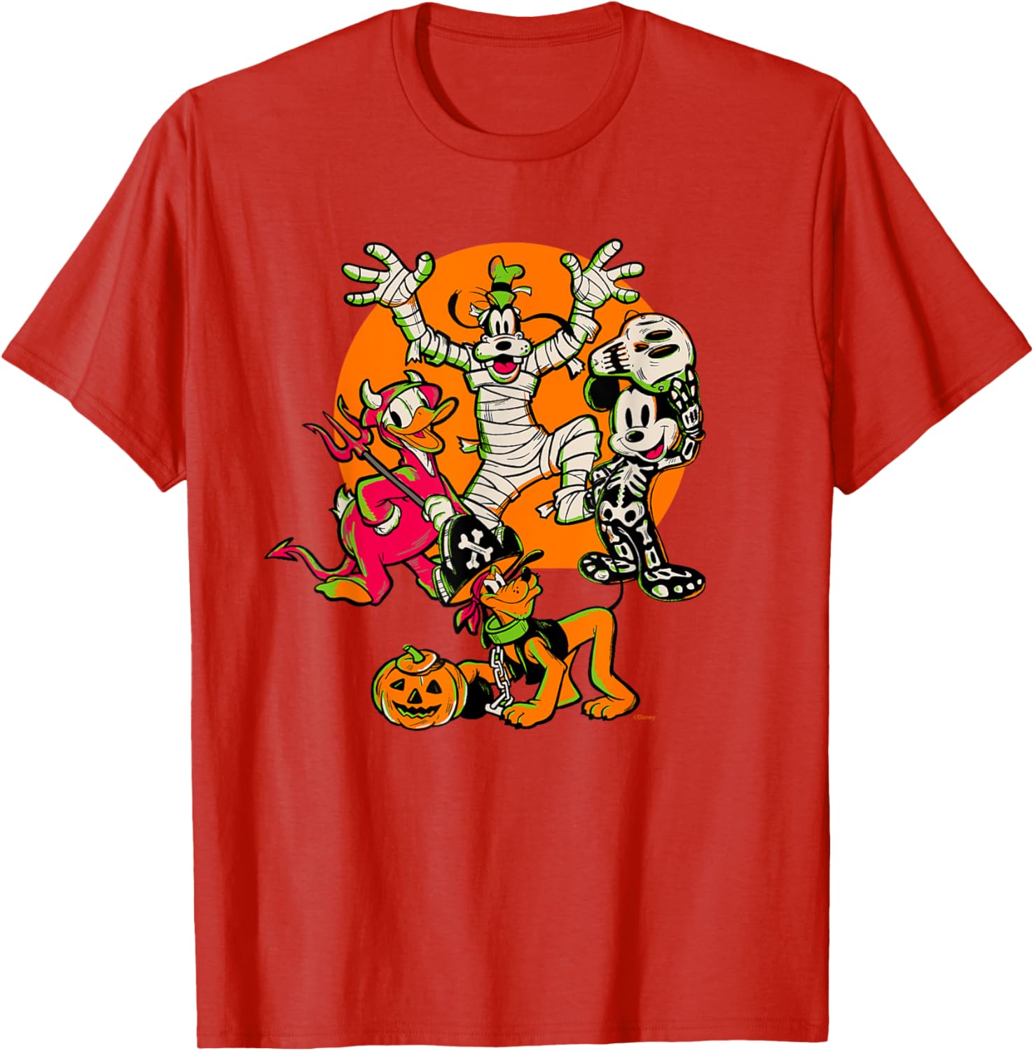 Disney 100 Mickey, Donald, Goofy & Pluto Halloween Costume T-Shirt - 25
