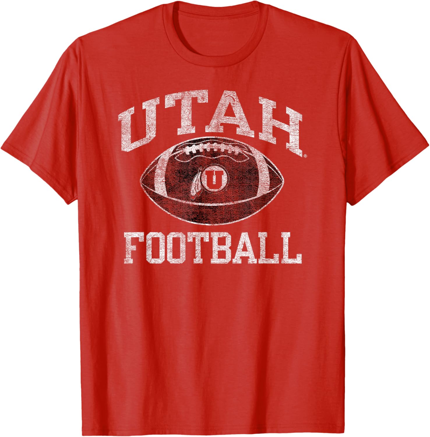 Utah Utes Vintage Red T-Shirt Officially Licensed Sports Apparel - 1