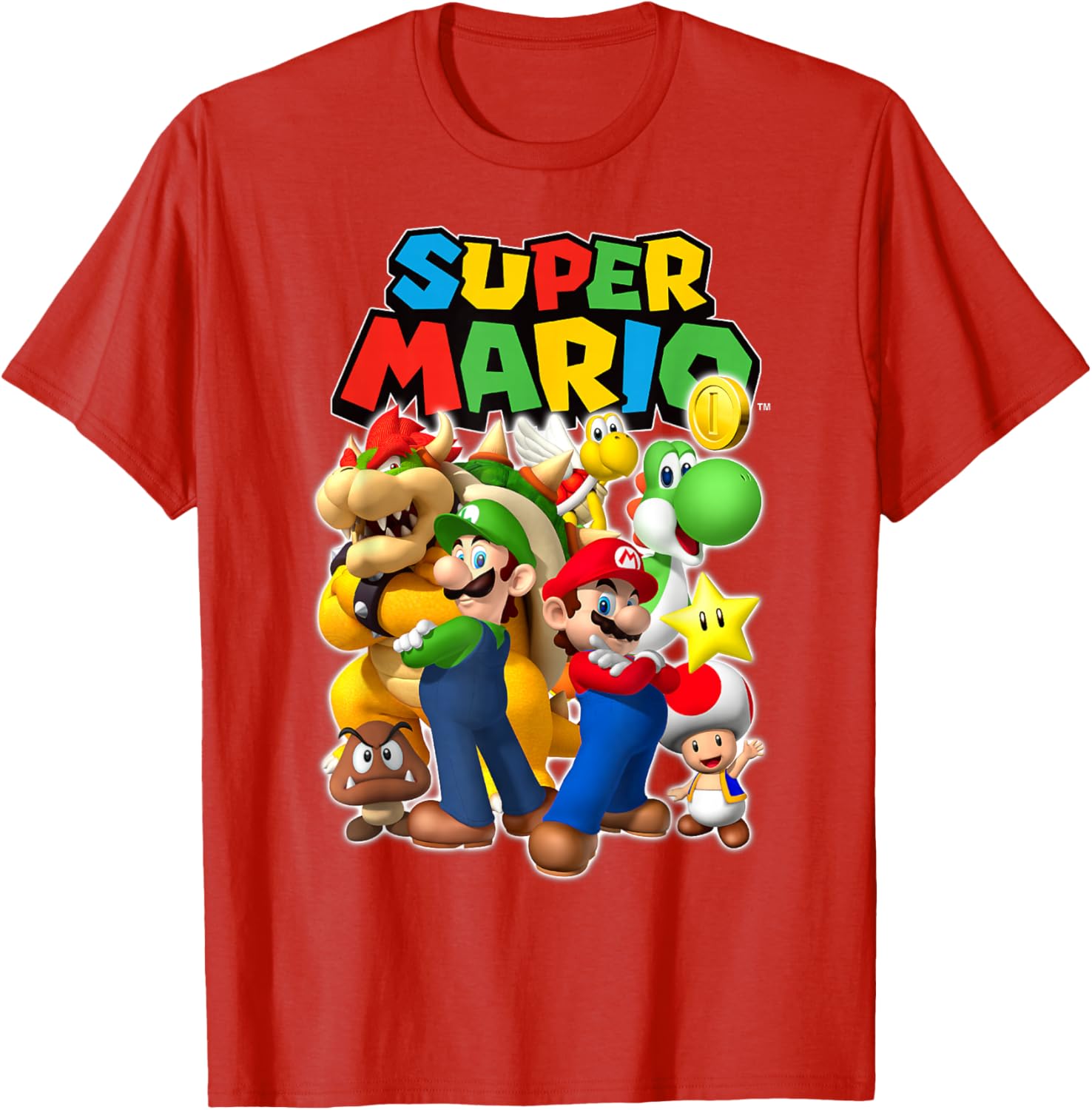 Super Mario Originals Group Shot T-Shirt for Gamers and Fans - 12
