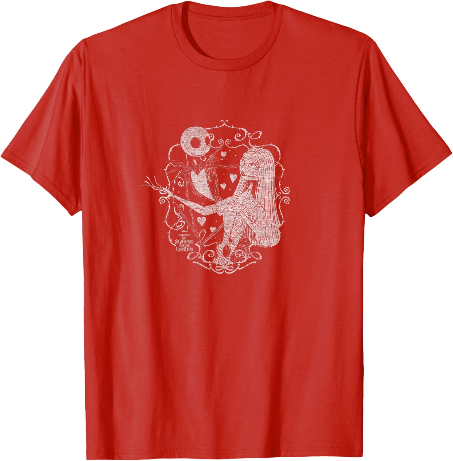 Nightmare Before Christmas Jack and Sally Valentine T-Shirt for Couples - 10