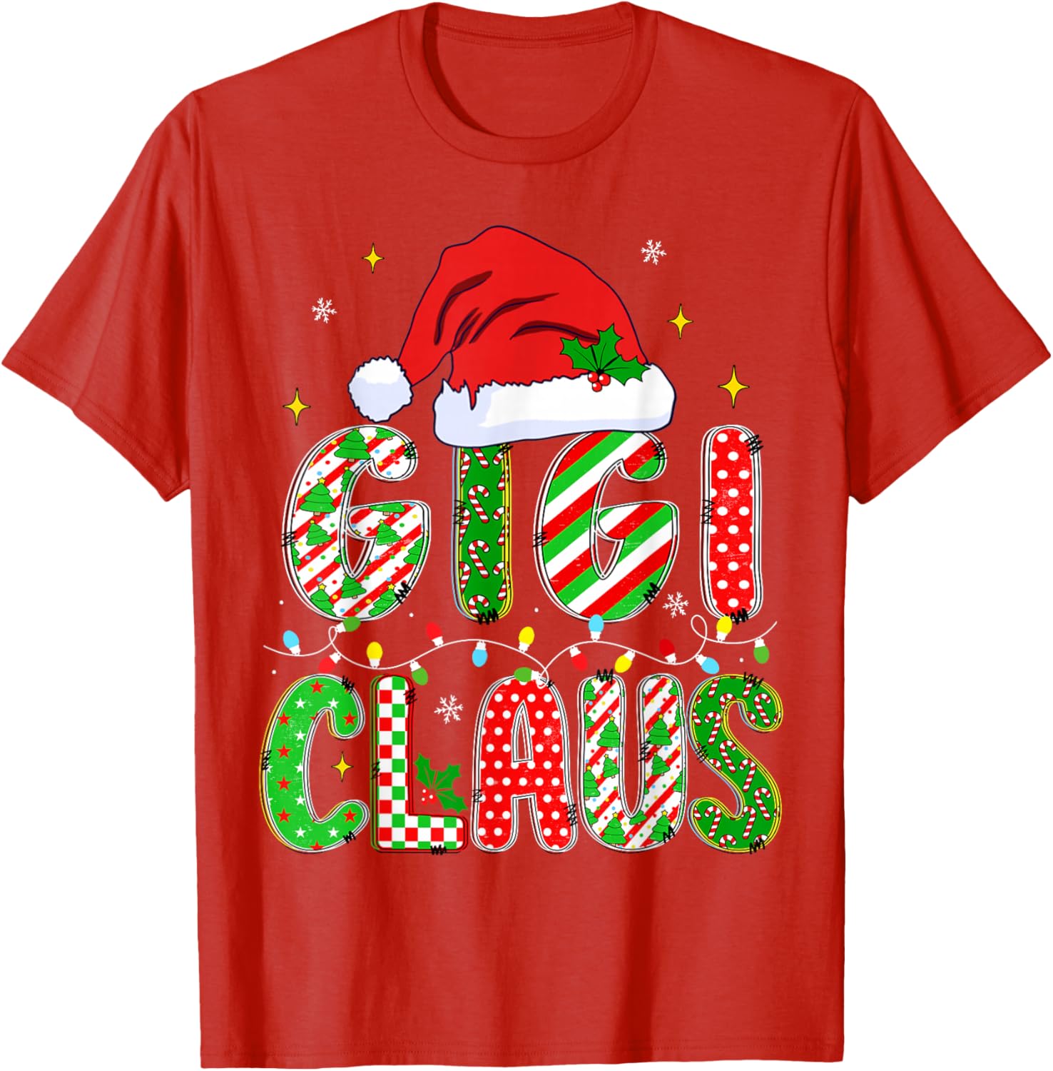 Festive HUGvyn Mom Matching Pajama T-Shirt for Family Christmas Fun - 2