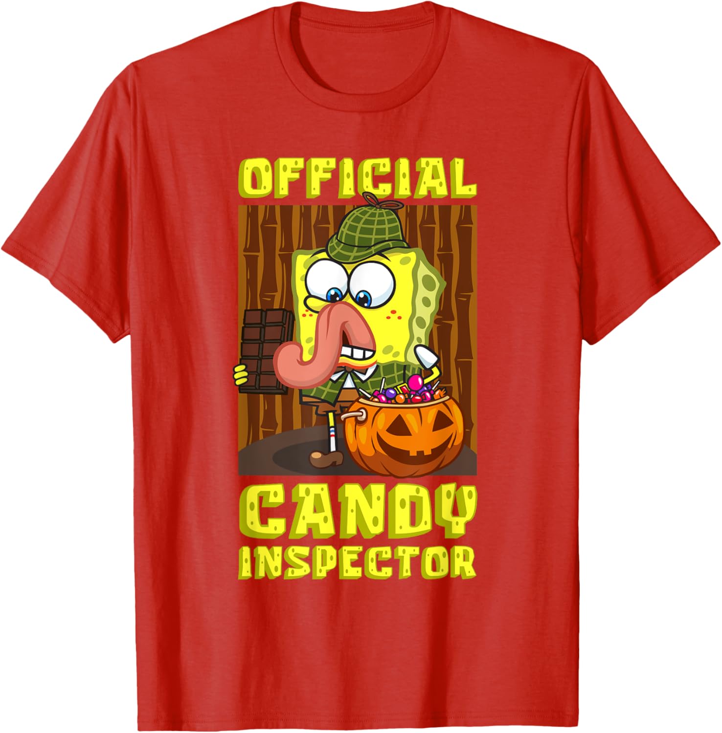 Mademark SpongeBob SquarePants Halloween Candy Inspector Fun T-Shirt - 5