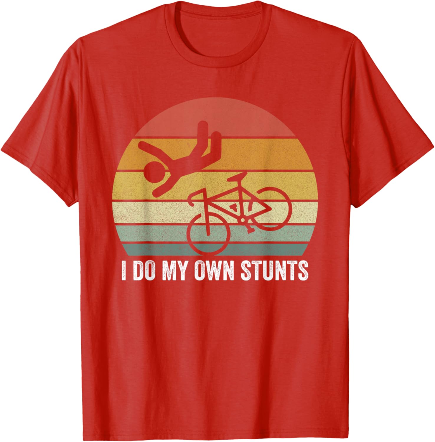 Vintage Retro I Do My Own Stunts Shirt for Bike Lovers - Fun T-Shirt - 17