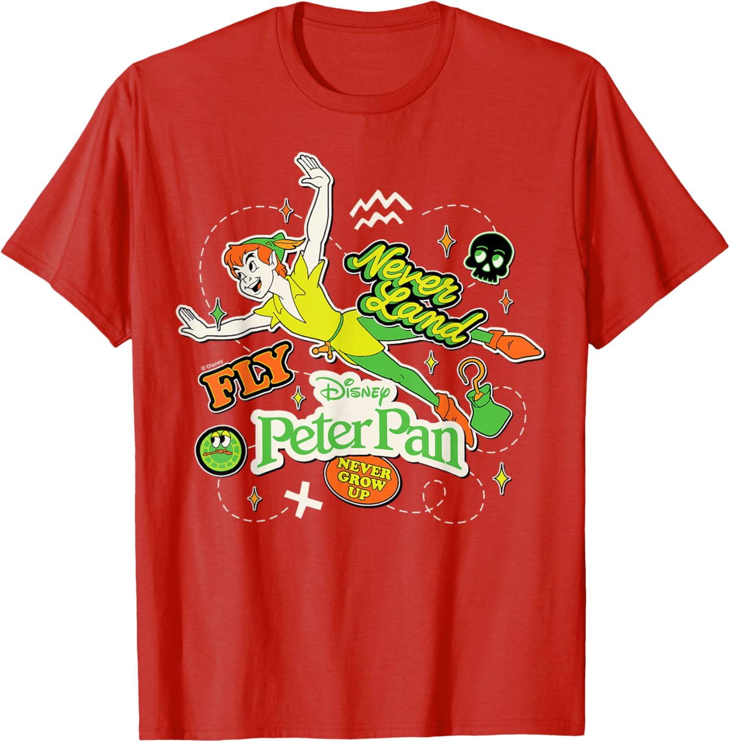 Peter Pan Stickers T-Shirt for Fun and Adventure Lovers - 11