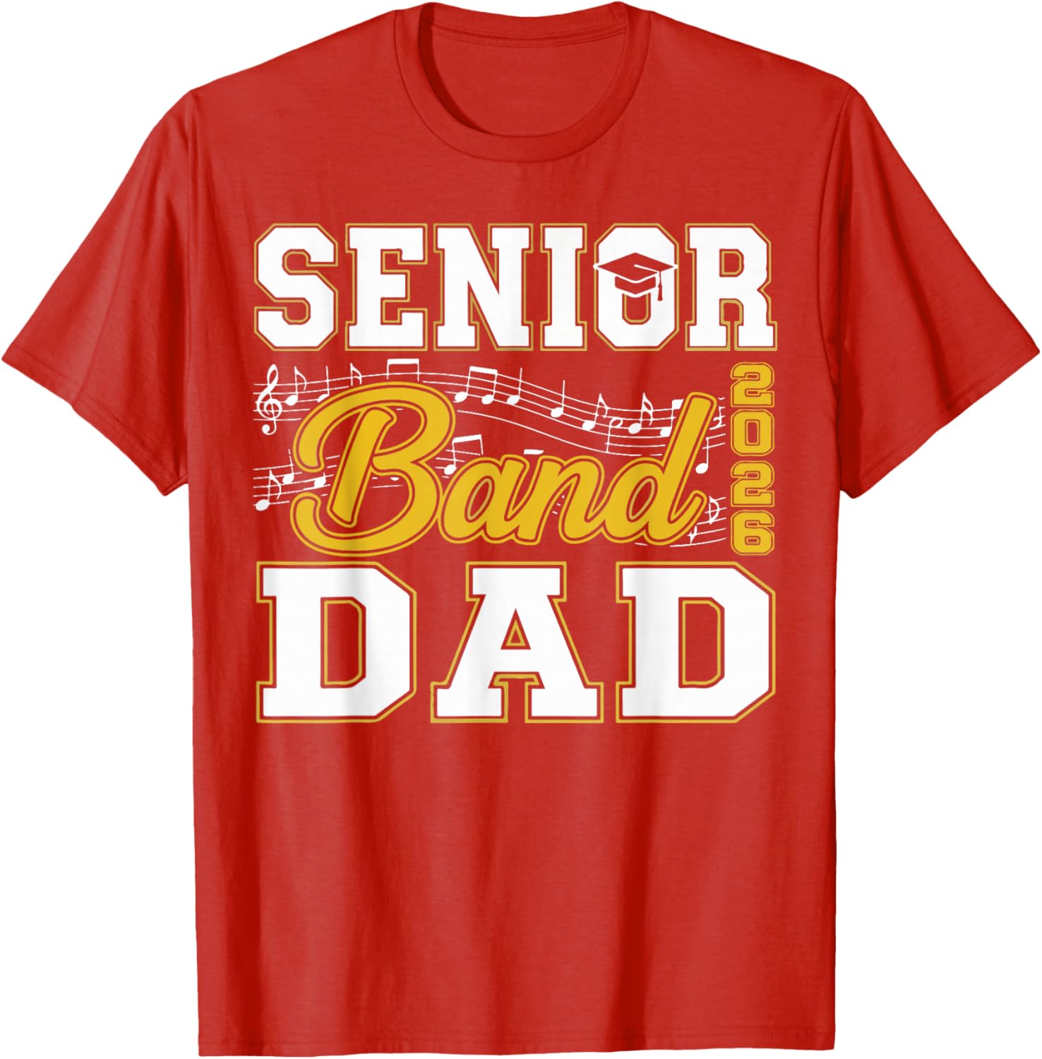 Senior Band Dad Class of 2026 Marching Band T-Shirt for Proud Fathers - 20