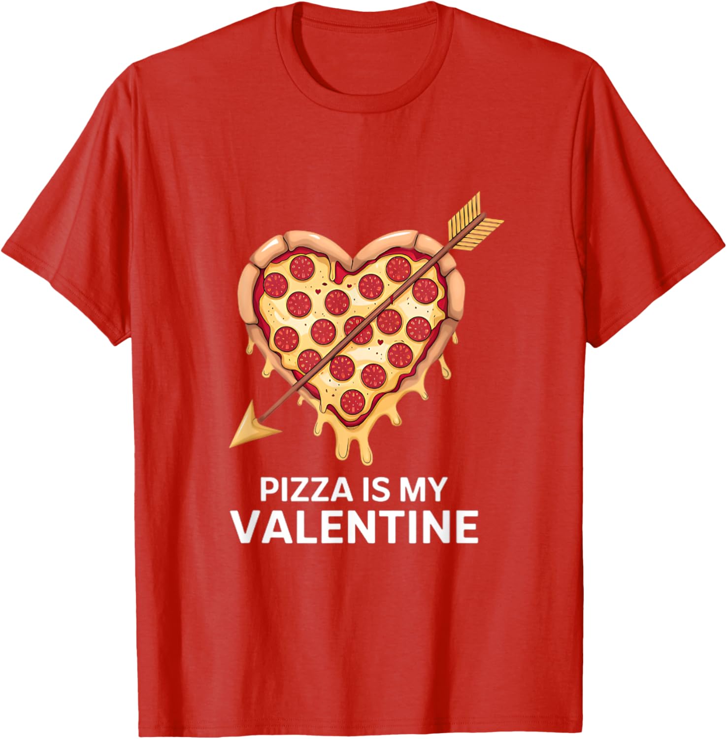 Pizza Is My Valentine Funny Valentine's Day T-Shirt for Pizza Lovers - 7