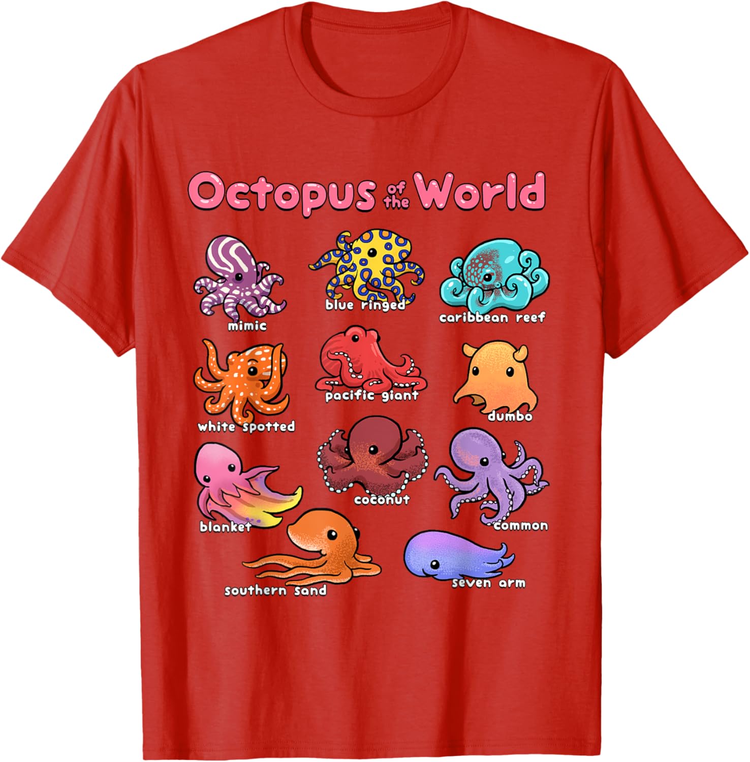 Octopus Sea Animals T-Shirt for Marine Life Lovers and Ocean Enthusiasts - 29