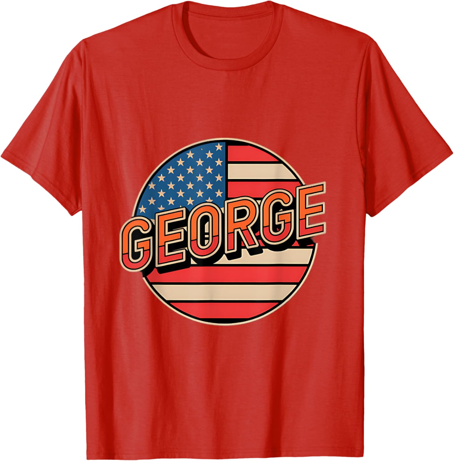 Personalized GEORGE USA Flag T-Shirt for Proud Patriots - 1