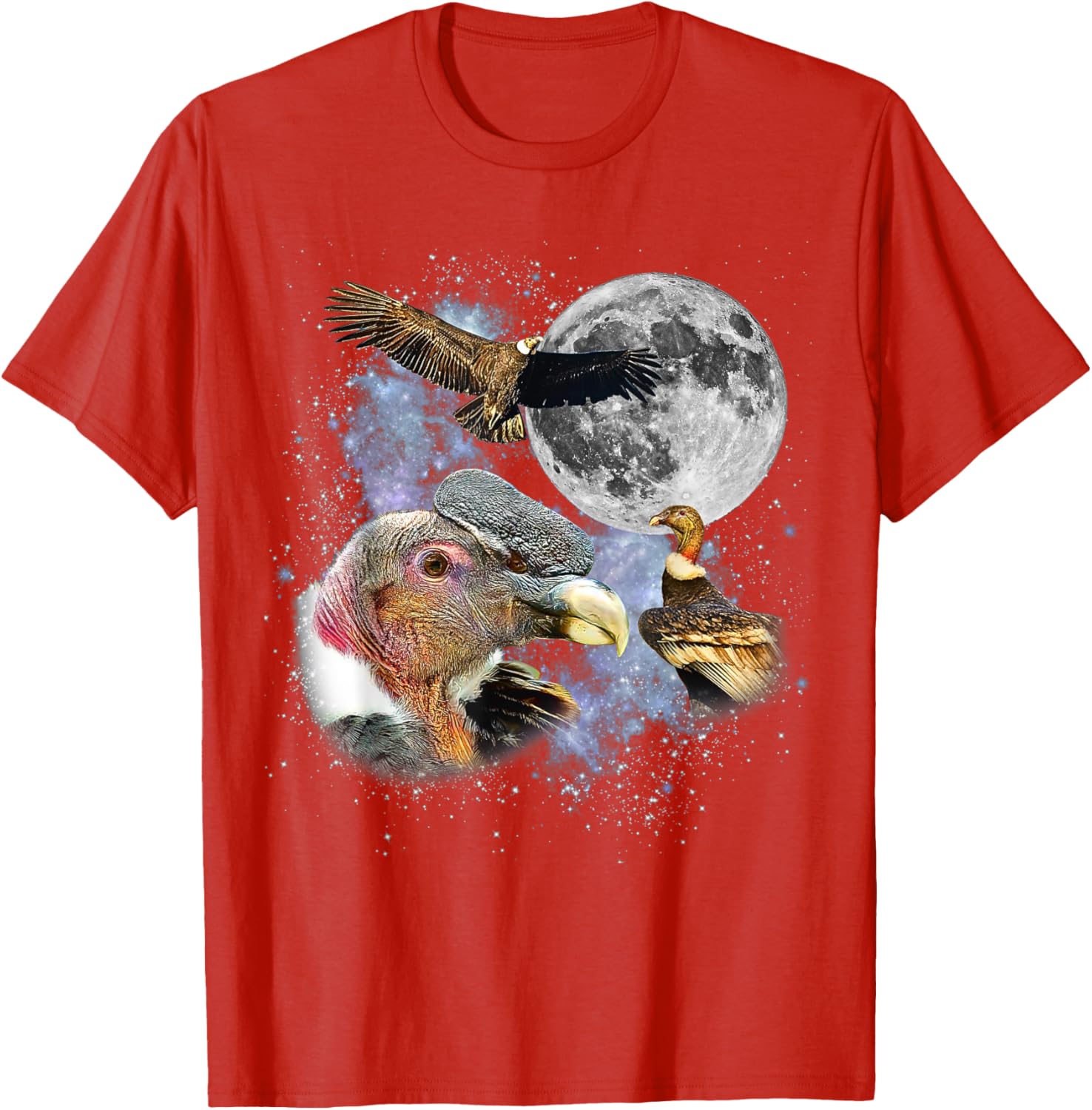 Retro Andean Condor Moon Graphic 90s Vintage T-Shirt for Cool Style - 2